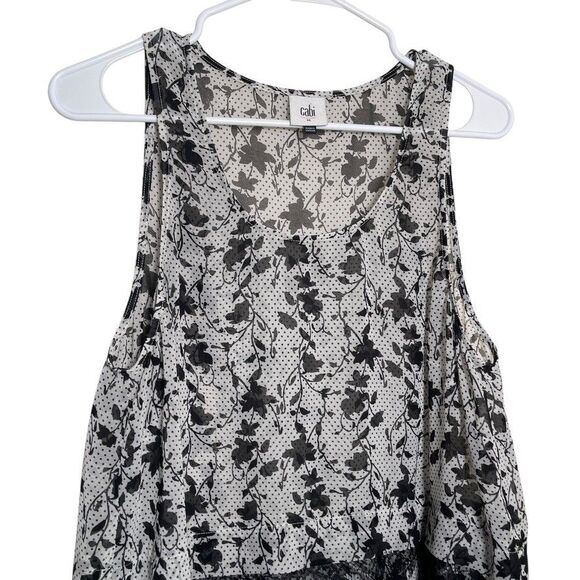 Cabi Blouse Women's Medium Round Neck Sleeveless Tank Top Lace Lightweight - Picture 2 of 8